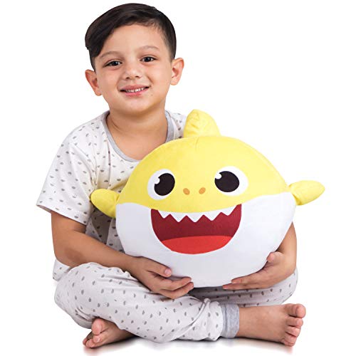Franco Kids Bedding Soft Plush Cuddle Pillow Buddy, One Size, Baby Shark Yellow