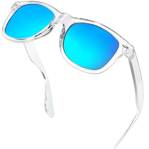 OCCHIALI DI ALTA QUALITÀ: Questi classici occhiali da sole rettangolari da uomo donna sono leggeri, antiscivolo, flessibili e durevoli. Gli occhiali da sole ultraleggeri sono resistenti alla rottura durante le attività all'aperto e lo sport, offrendo il massimo comfort sia per gli uomini che per le donne.