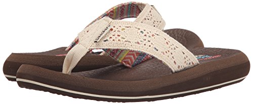 Skechers Cali Women's Asana Flip Flop,Natural,10 M Us #TOP6