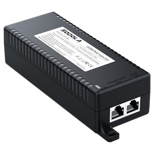 Injecteur PoE 2,5 G Sodola 60W | Adaptateur réseau multi-gigabit IEEE 802.3bt pour bureau