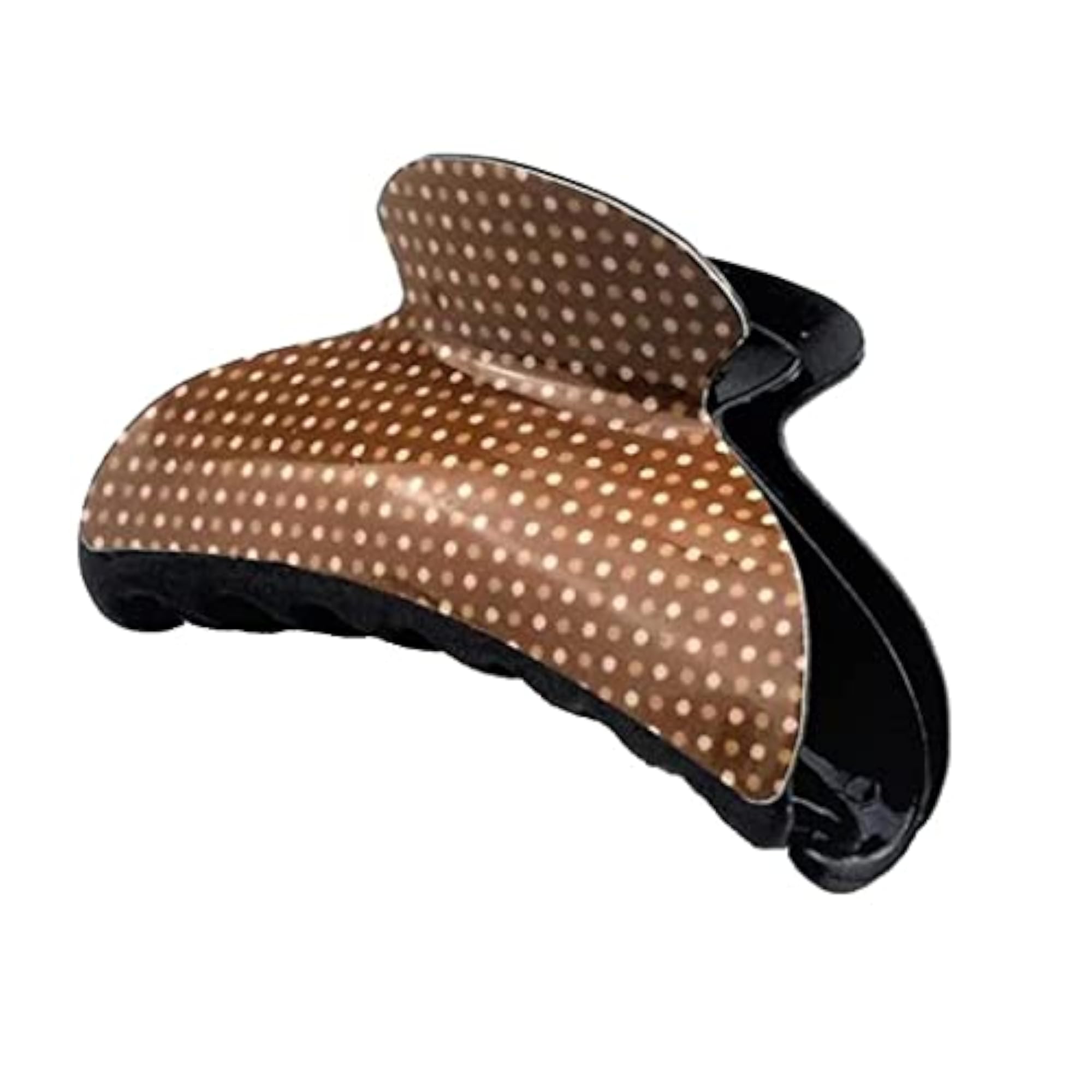 Large Coffee Dots Hair Claw Grip Clips for Women
