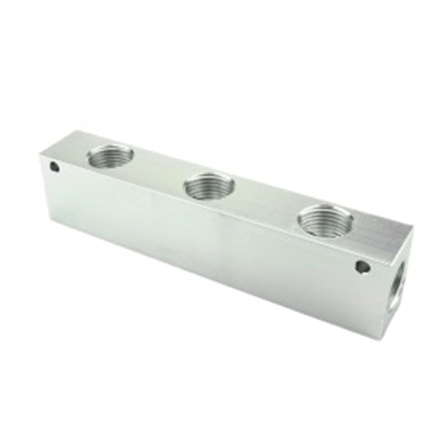 1pcs 27x36mm 1/2in BSP Female 2 3 4 5 6 7 8 9 10 Ways 4-12 Ports Solid Aluminum Air Manifold Block Splitter for Air Compressor(6 Way 8 Port) Plumbing Fittings