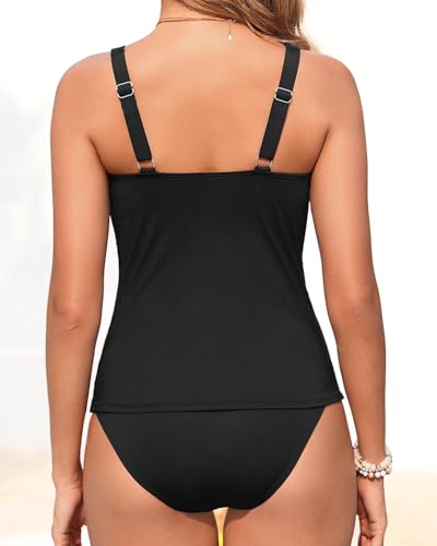 Women Tummy Control Tankini Swimsuits - Two Piece Bathing Suit Ruched Top with High Waisted Bottom 2025 Swimwear2