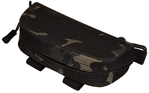 BlesMaller Tui à Lunettes de Vue Tactiques Étui Rigide Zippé Molle Boîte de Protection pour Lunettes Sac de Transport en Nylon avec Clip étui à Lunettes vélo Lunettes Soleil,Camouflage Noir Cover