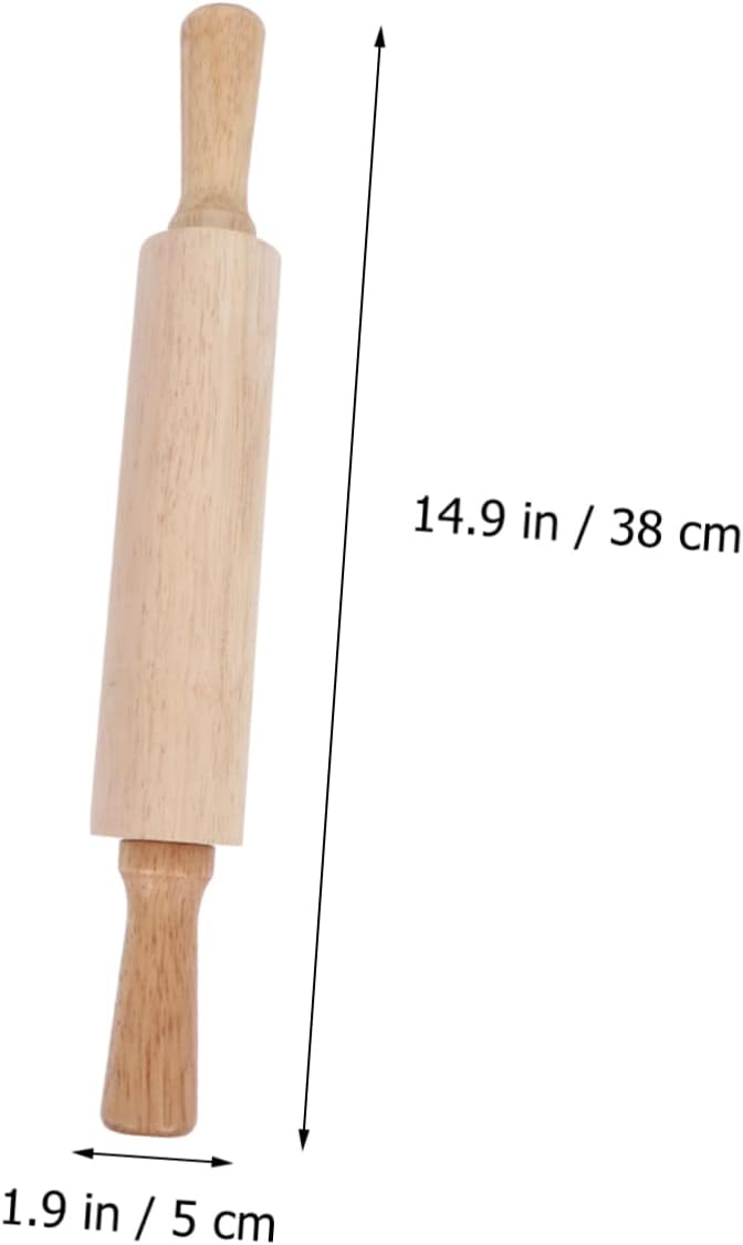 Rubberwood Rolling Pin for Dough, Pastry, Pasta, and Biscuits image 5