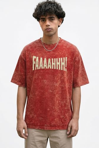 Image of boffi ... 100% Cotton Oversized T-Shirt Unisex Drop Shoulder Dye Washed Street Look Black Pack of 1