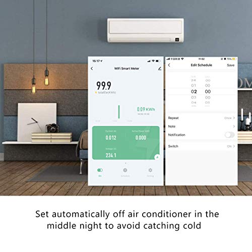 App interface showing scheduling and power data