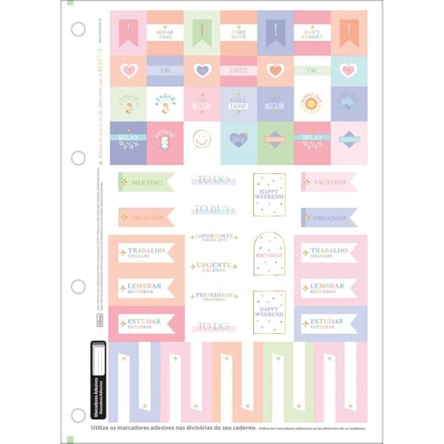 Tilibra - Refil Tiliflex para Caderno Argolado Universitário Happy 90 Gramas 80 Folhas -, 319708