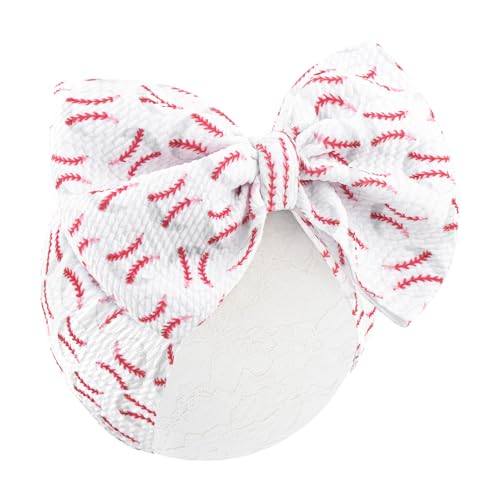 Baseball Headbands for Baby Girl Soft Bowl Hair Bows Hair Accessories for Newborn Infant Babies Sports Headband Baby Outfits