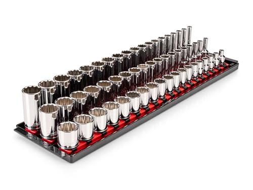 Image of TEKTON 3 /8 Inch Drive 12-Point Socket Set, 57-Piece | SHD91126