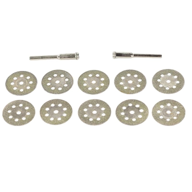10Pc 30Mm Diamond Cutting Disc for Rotary Tools Accessories with Mandrel 3.0Mm