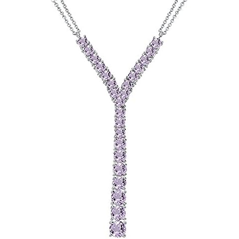 GemStar USA Sterling Silver Amethyst Necklace Cover