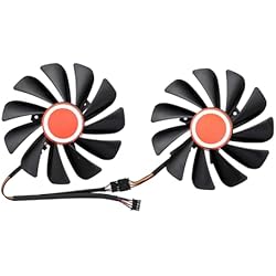 SISS Ventilador para tarjetas gráficas XFX RX 590, 580, 570, 95 mm, CF1010U12S