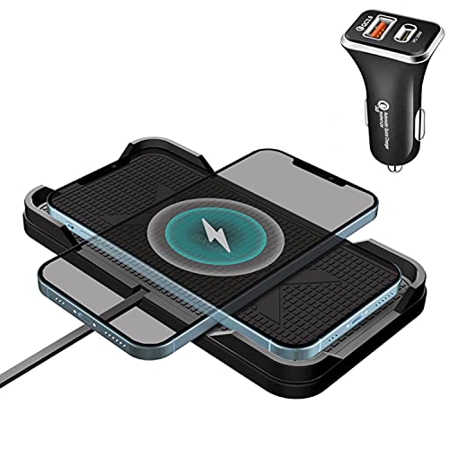ULTRICS 15W Caricatore Wireless Auto, Auto-Bloccaggio Ricarica Rapida Caricabatterie Senza Fili Auto con Rotazione 360° Porta Cellulare per iPhone 15 Pro Max/16/14/13/12, Galaxy S23 Ultra/S22/Note 20
