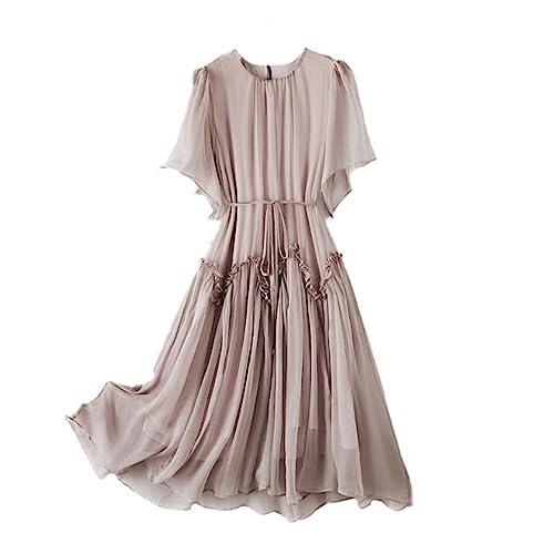 Robe de plage en soie véritable femme, l'esprit de liberté estivale