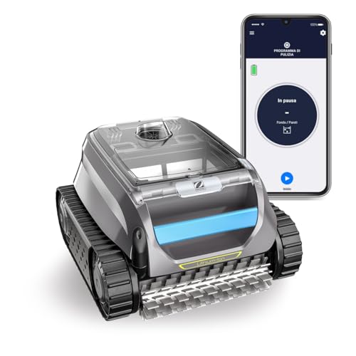 Zodiac Freedom OF 42 iQ pulitore senza cavo per piscine fino a 10 x 5 m, pulisce fondo, pareti e linea di galleggiamento. Robot Batteria al litio e connettività tramite App Aqualink