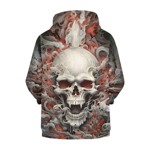 GLUDEAR Boys Girls Cool Skull 3D Printed Long Sleeve Hooded Sweatshirt Zip Up Jacket Pullover Hoodies2