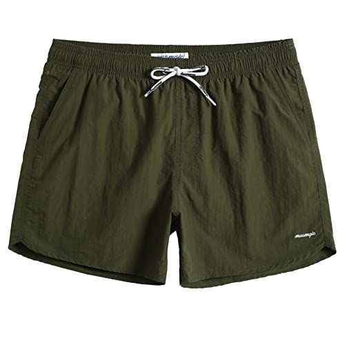 Image of maamgic Mens Swim Trunks 5 inch with Mesh Lining Quick Dry Bathing Suits for Men Swim Shorts Swimwear