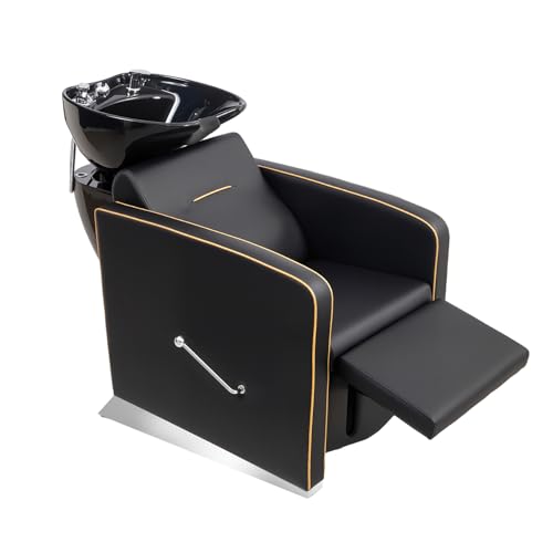 OmySalon Shampoo Station with Reclining Chair and Footrest