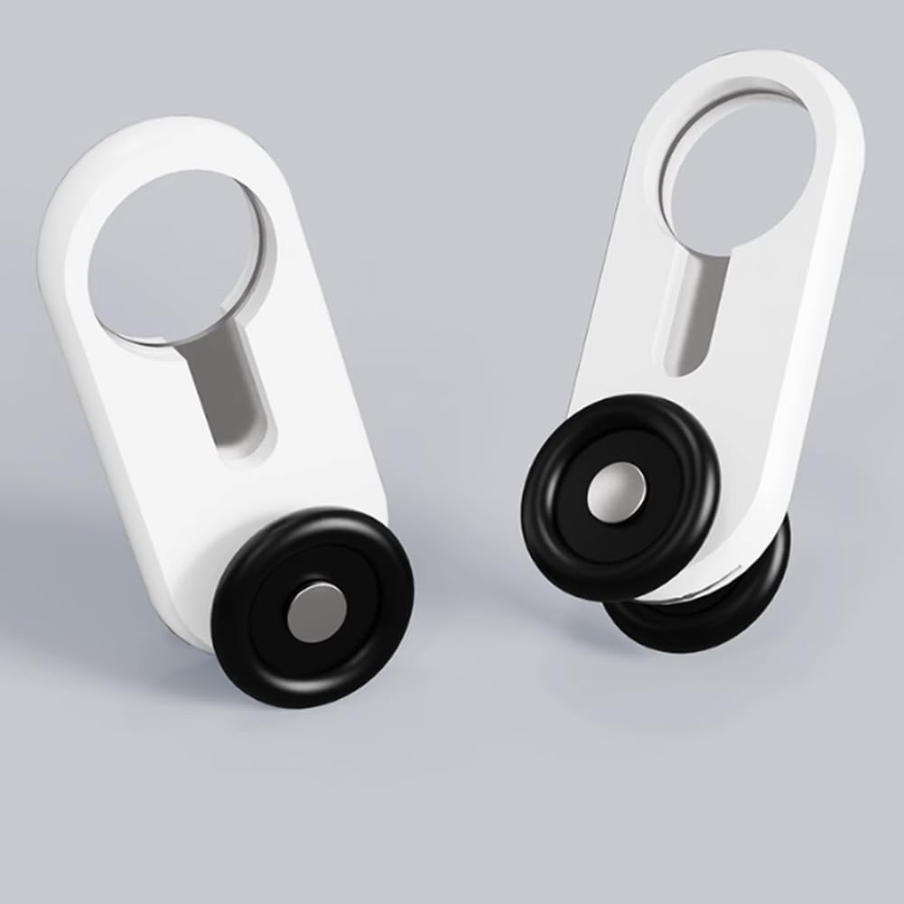 100 rodillos de riel de cortina, deslizadores de aleación de aluminio de bajo ruido para montaje en techo y pared (blanco) - Funcionamiento suave y duradero fácil de instalar