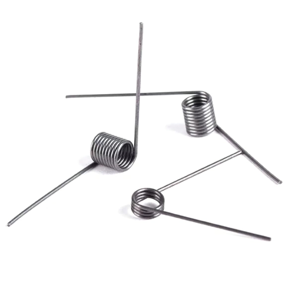 Federn V-Torsionsfeder-Ersatz, Schenkelfedern, rechtsgängig, 1,8x14mm, 3/6/9 Windungen, 60/90/120/180°, 10er-Pack for Heimwerker(1.8x14mm-3 Turns-60°)