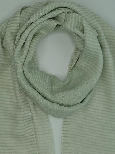 MutluHan Turkish Shawl - 100% Organic Cotton Stripes | Mint Green | Luxurious and Comfortable Women’s Shawl, Perfect for Gifts and Special Occasions, Suitable for Daily, Evening and Office Wear4