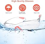 12Pcs Clear Safety Glasses Eye Protection, Safety Glasses for Men & Women, Clear Eye Protection Glasses Protective Glasses, Goggles with Nose and Ear Grips for Work
