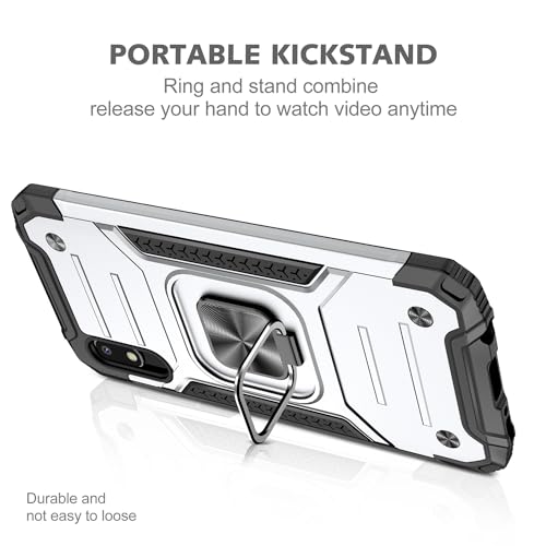 Coque Samsung Galaxy A10E robuste argentée avec support antichoc arrière - 2