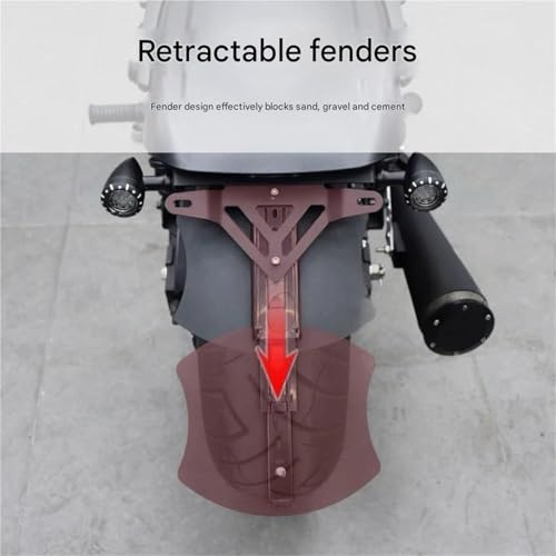 Garde-boue télescopique et support de plaque pour Eliminator 500