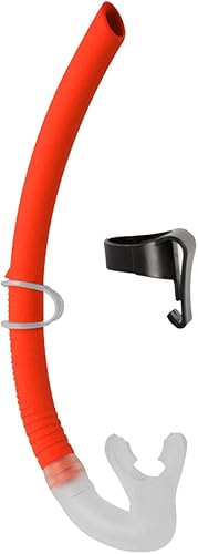 Snorkel de silicona para buceo, buceo, pesca y hockey submarino o snorkel