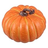 FRCOLOR 特大人工カボチャ飾り 軽量再利用可能な屋内外用フェイクパンプキン ハロウィン感謝祭秋のテーブルセンターピース ディテールリア