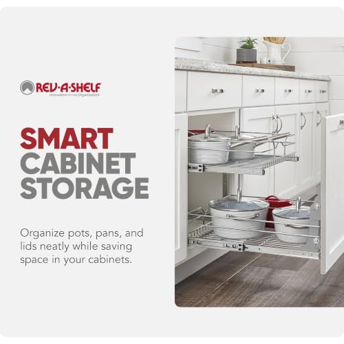Image of Rev-A-Shelf Pullout Organizer for Cabinets, Min Opening Width 20.5 inch