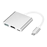 USB 3.1 Type-C to HDTV Hdmi Adapter 4K/Usb3.0/Type C Convertor Cable Adapter for New MacBook/Chromebook Pixel/Dell Xps13/Yoga 900/Lumia 950Xl/Usb-C Devices to HDTV (Silver)