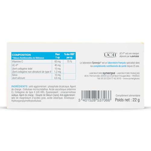 FLEX-TONIC Lot de 2X45 Comprimés| Confort Articulaire | Améliore le Confort et la Mobilité des Articulations | Collagène de Type II | Silice et Vitamine C | LABORATOIRE SYNERGIA – Image 3