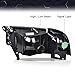 PIT66 Headlights Assembly Compatible with 1994-2001 Dodge Ram 1500/1994-2002 Dodge Ram 2500 3500 Clear Lens Clear Housing Clear Reflector Halogen Headlamp Replacement