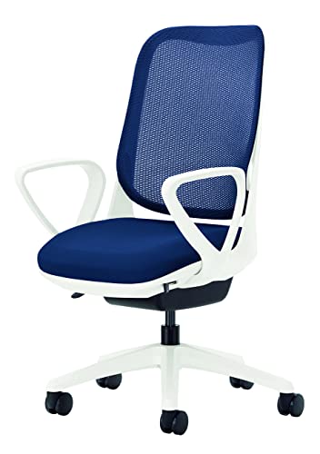 ライオン事務器 オフィスチェア サークルアーム ライド コズミックブルー 79806