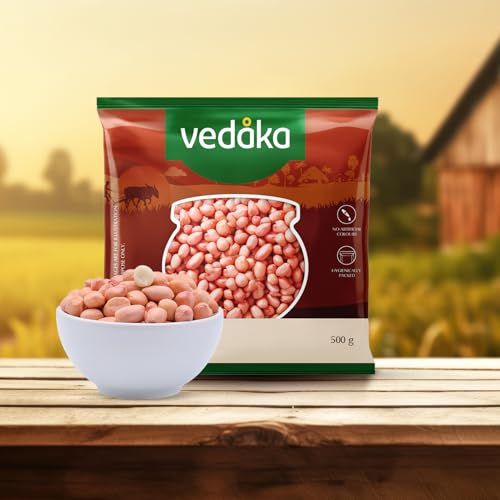 Image of Amazon Brand- Vedaka Groundnut kernel (Peanut), Pink, 500 g