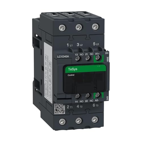 Contacteur LC1D40ABBE triphasé 40 A AC-3 bobine 440 V avec alimentation 24 CC EverLink 1223