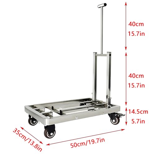 Carrito plegable acero inoxidable con 4 ruedas TPR miniatura 2