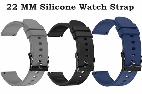 ADAMO 22mm Watch Strap Combo compatible for Phoenix Ultra/Phoenix/Pulse 2/Xtend Pro/Xtend Call and ALL 22mm wristwatch and smartwatches - Image 2