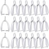 Silberner Klemmbügel:Unsere silbernen Klemmbügel mit dezenter und luxuriöser Farbe, ist die beste Begleitung für Diamanten, Kristall, Cabochons, stiehlt ihnen nicht ihr Licht, aber machen Sie sie heller und glänzender.