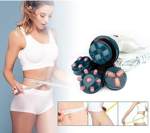SQUADO Massaggiatore anticellulite 4 in 1 con massaggio a raggi infrarossi, tripla azione circolare, potenza regolabile da 25 W.