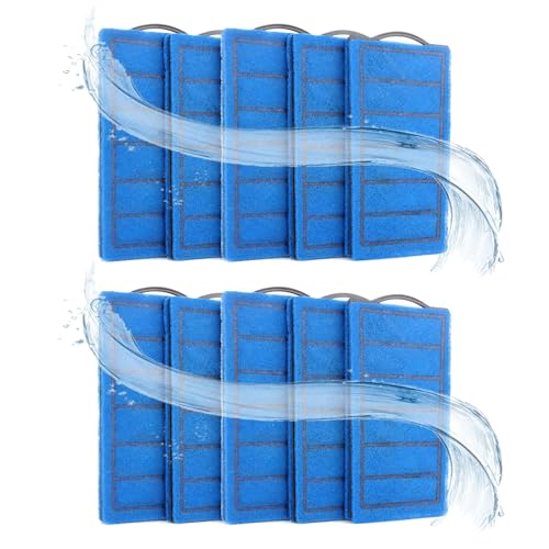 10 Piezas Cartuchos de Filtro para Acuario, Filtro de Tortuga, Tanque de Tortuga Elemento de Filtro CarbóN, Esponja de Repuesto para Filtro de Tortuga Silencioso, Filtro de Buceo de Agua Para Tortugas