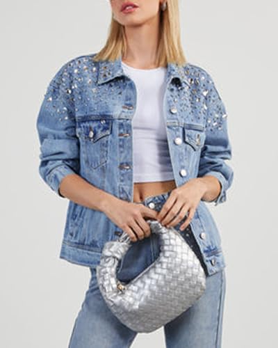 Kedera Jean Jacket Women Trendy 2025 Embellished Button Down Vintage Western Trucker Jacket Spring Coat Outfits3