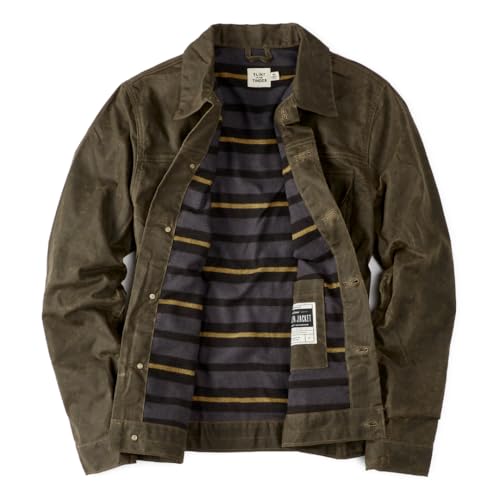 Image of Huckberry Flint and Tinder Men's Flannel-Lined Waxed Trucker Jacket