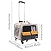 IEUDNS Cat Trolley Bag Pet Travel Bag Large Capacity Oxford Cloth with Wheels Pet Carrier Dog Backpack for Small Animals Puppy Cats, Yellow