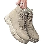 BHJIGDB Men winter boots High Top Boots For Men British Style Boot Shoes Men Work Wear Boots Casual Students Shoes(Brass,13)