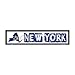 New York State Outline Novelty Metal Vanity Small Street Sign K-331