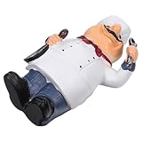 Veemoon Italienische Kochfigur aus Kunstharz Kleine Küchenchef Statue Europäische Vintage Skulptur für Tischdekoration in Küche Restaurant und Café