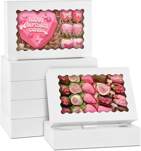Sivaopa Cupcake Boxen, Weiße muffin transportbox, Cupcake Transportbox mit transparentem Sichtfenster, Bäckerei-Boxen für Cupcake-Träger, Cupcake-Behälter(6 Stück)